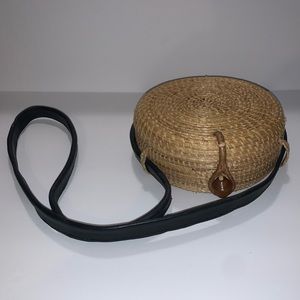 Handwoven rattan crossbody purse by Heal Ministries (boho, bohemian)